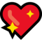 Sparkling Heart emoji on Microsoft